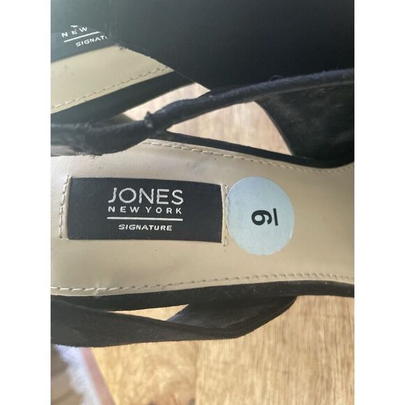 NWOT Jones New York Signature Collection Black Suede Heels Chloe Size 9M - Picture 5 of 9